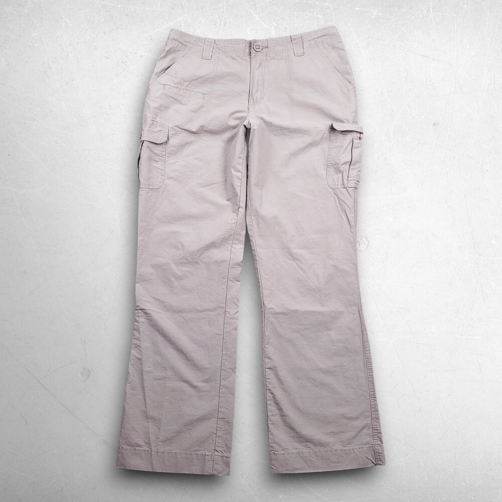 Cabelas Cargo Pants Womens 12/32 Beige Straight Leg Outdoor Gorpcore Utility
